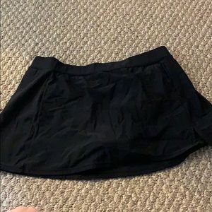 Black Swim Skirt with Slit Large